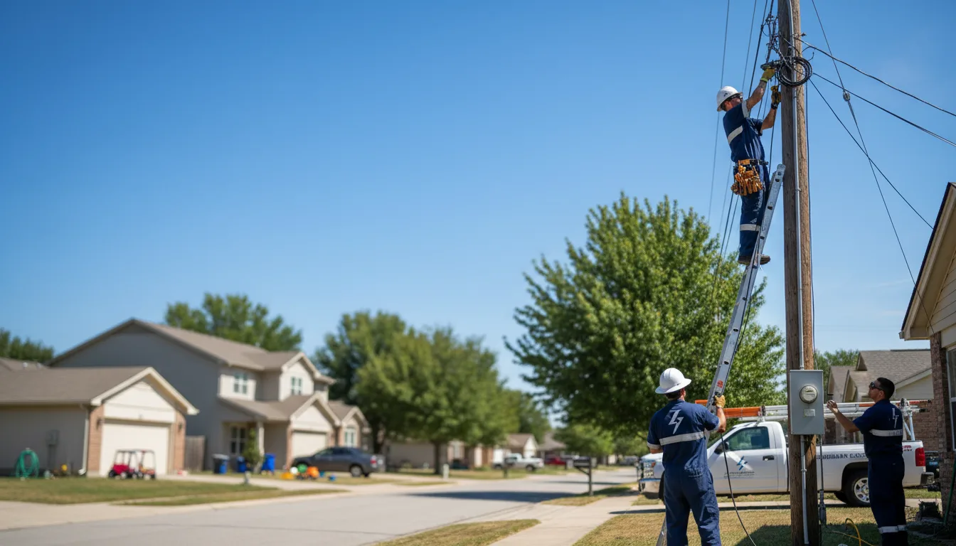 Residential electrician providing installation services in Pleasantville, IA